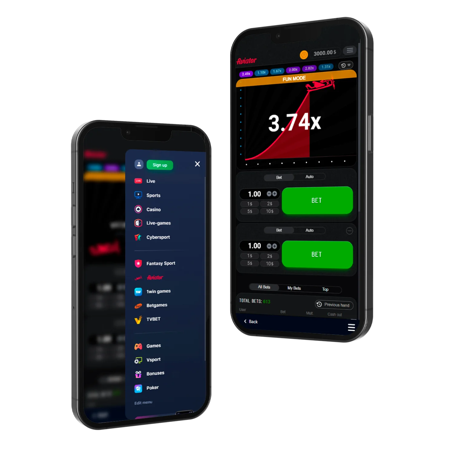 Você pode jogar Aviator no aplicativo 1win.