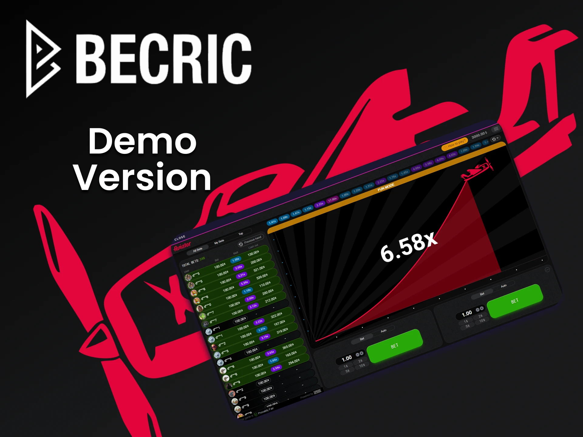 For training in the game Aviator, choose a special mode from Becric.