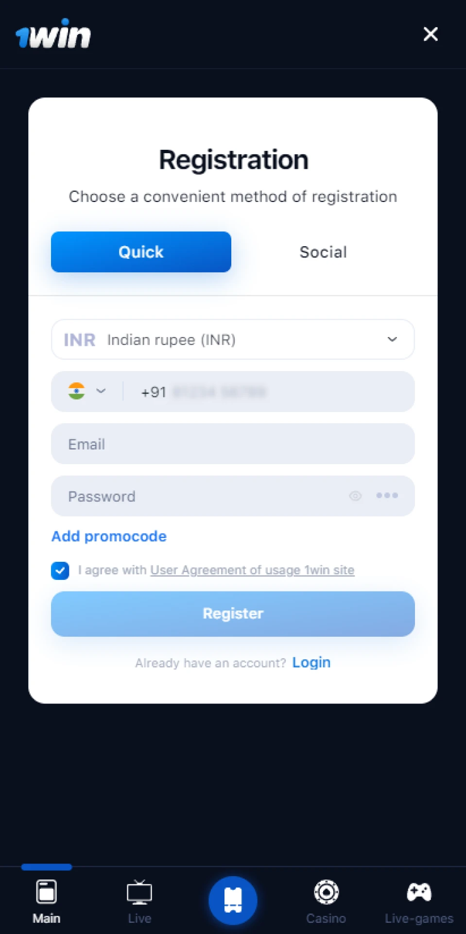 Create an account on the site.