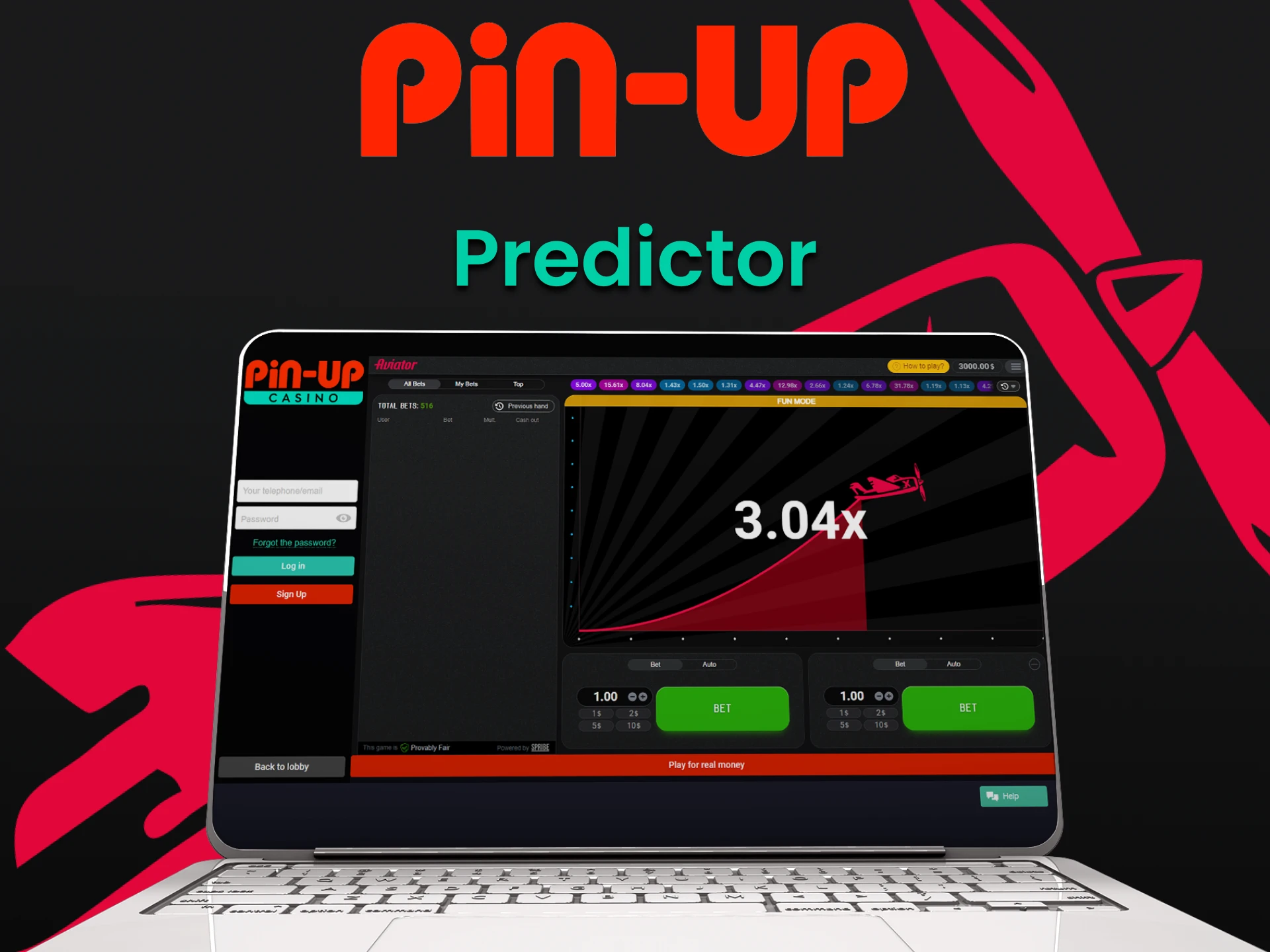 Use your powers to win in the Pin Up Aviator game.