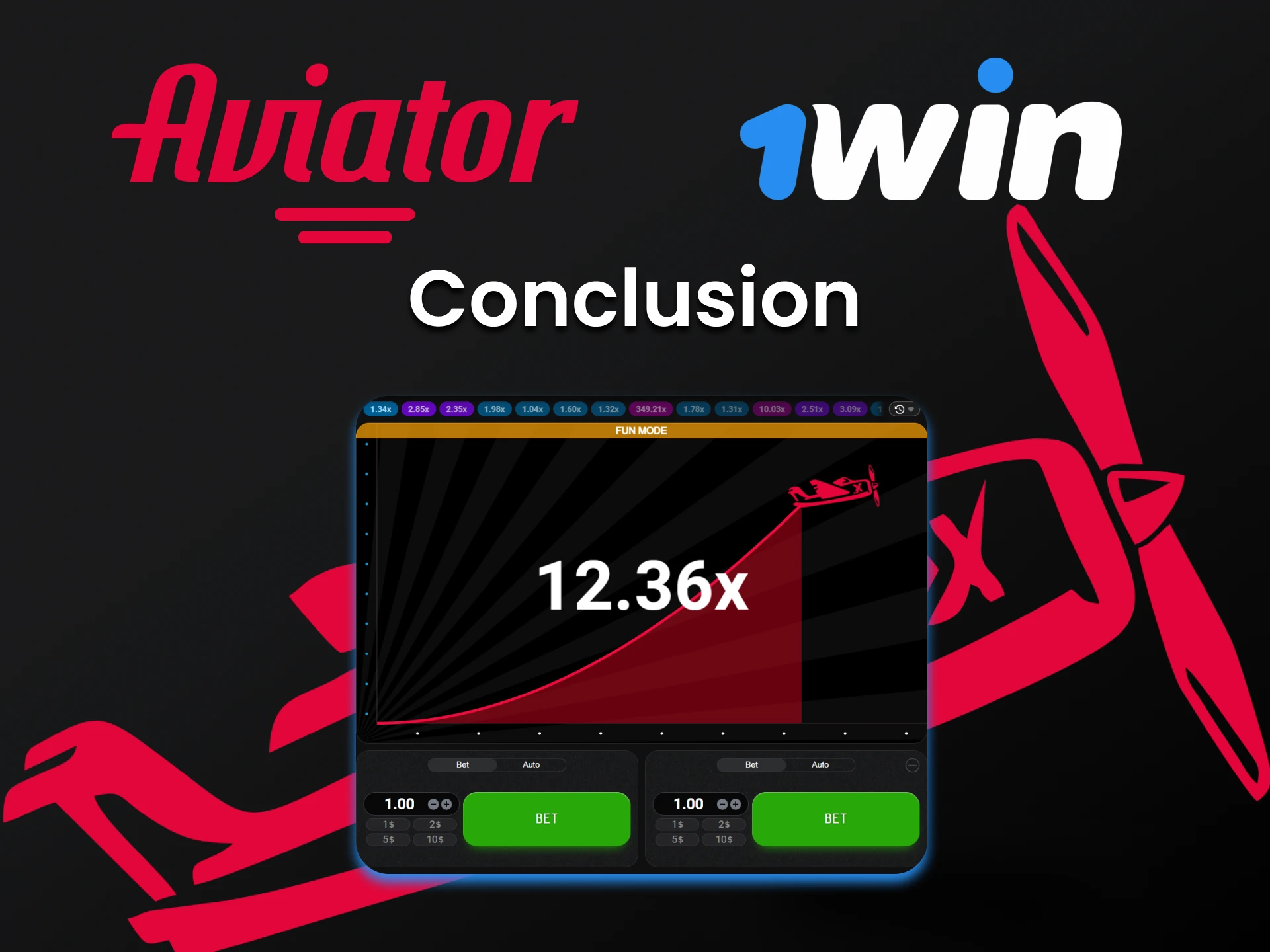 Choose 1win to play Aviator.