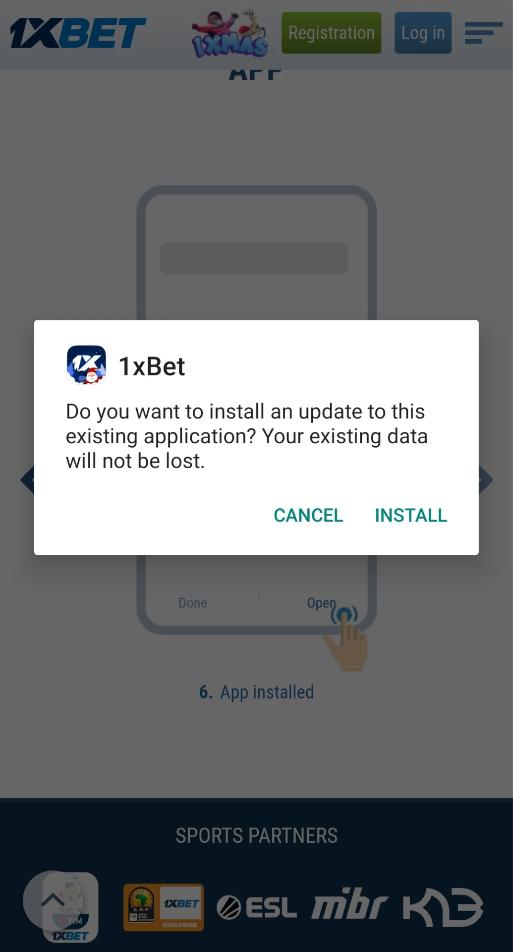 Install the 1xbet application to play Aviator on your phone.