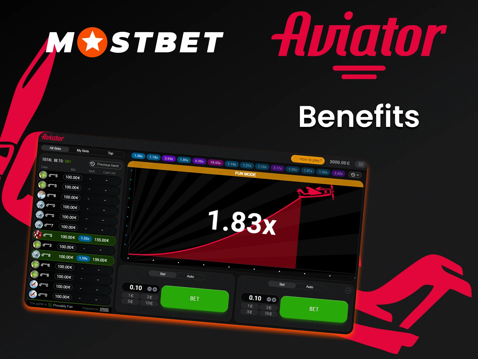 Playing Aviator with Mostbet is one plus.