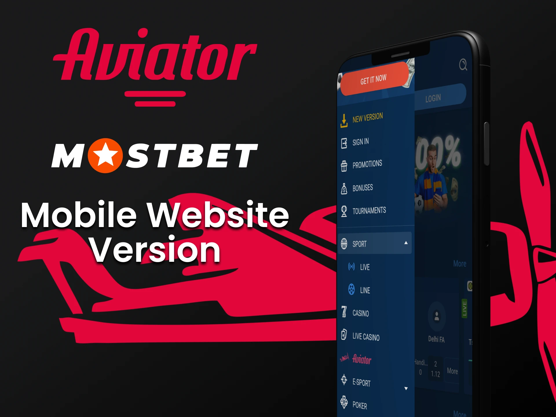 Play Aviator through your smartphone at Mostbet.