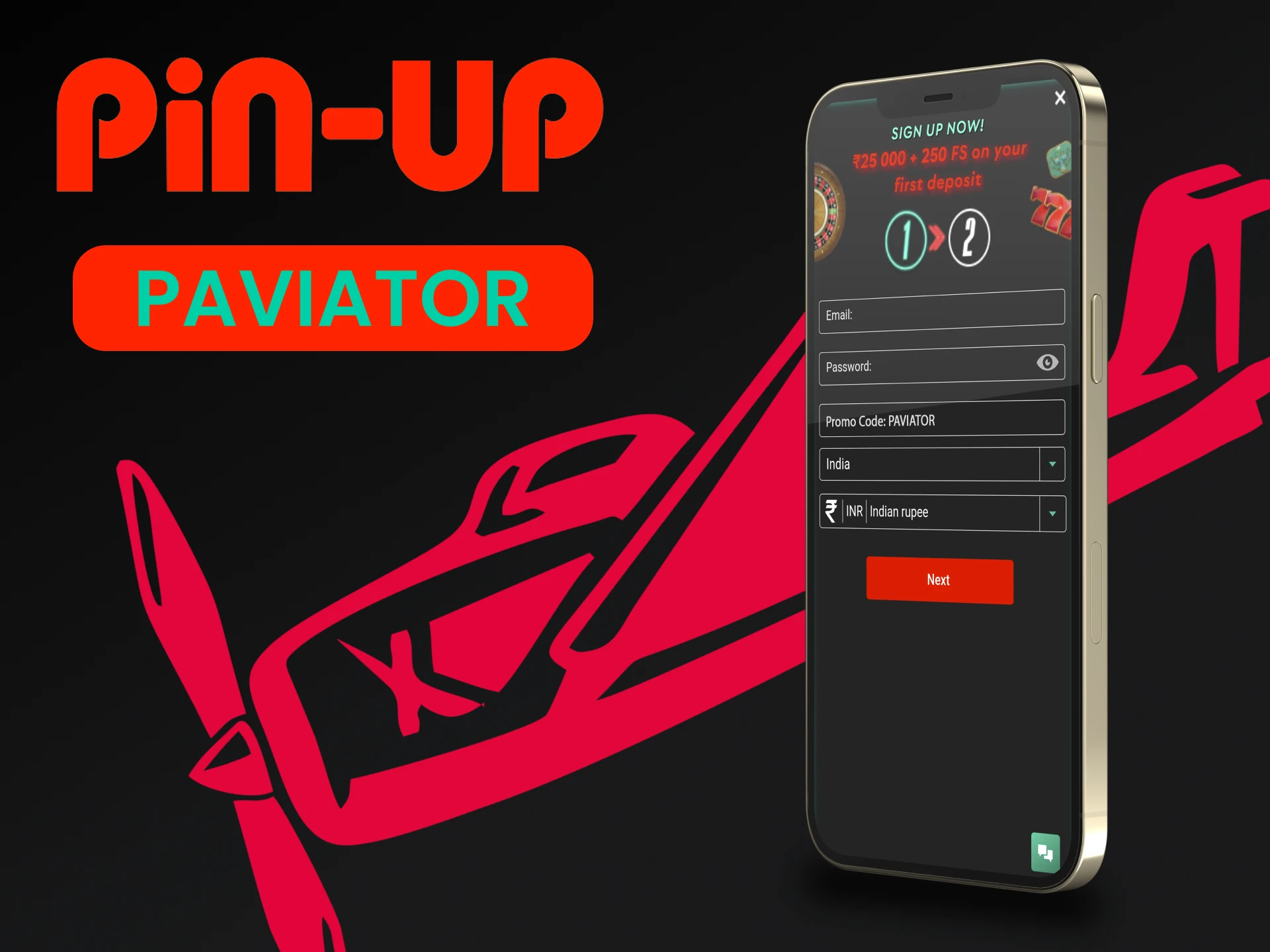 Follow a couple of simple steps to enter the Pin Up promo code.