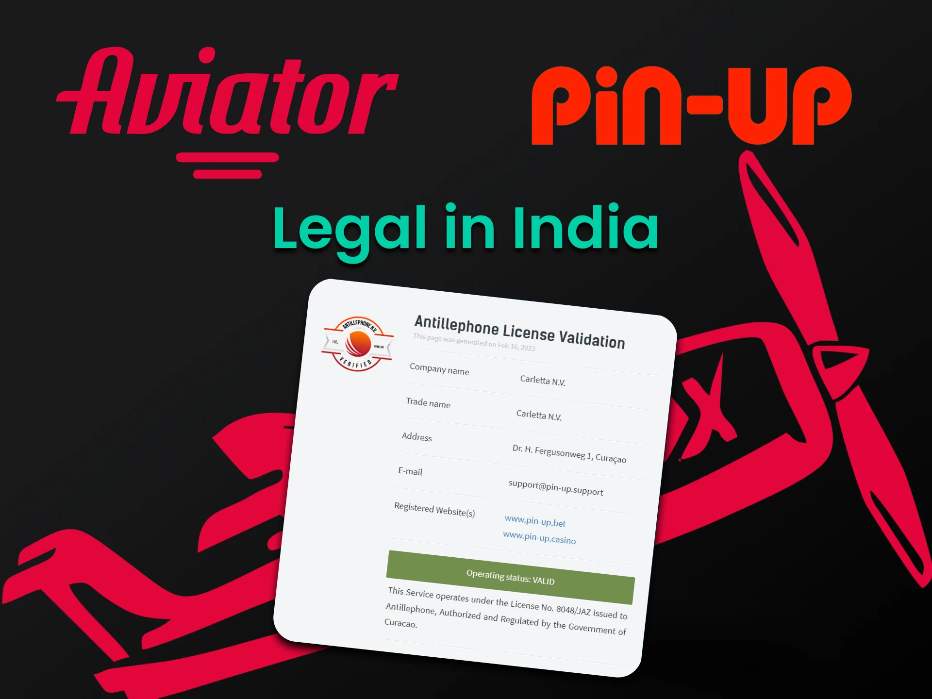 Playing Aviator at Pin Up is absolutely legal.