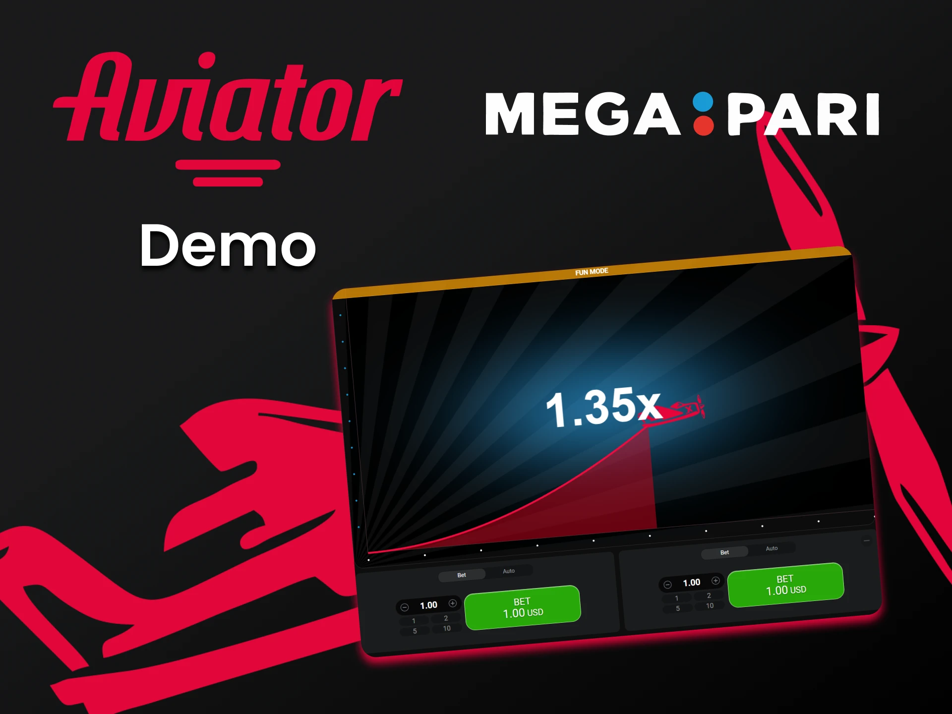 Train in the demo version of the game Aviator on Megapari.