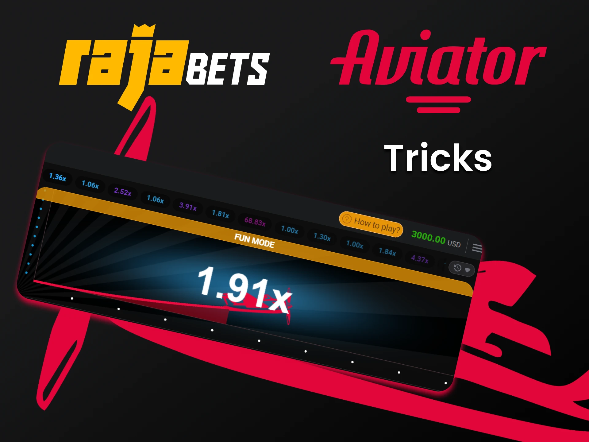 Choose your tactics in the game Aviator on Rajabets.