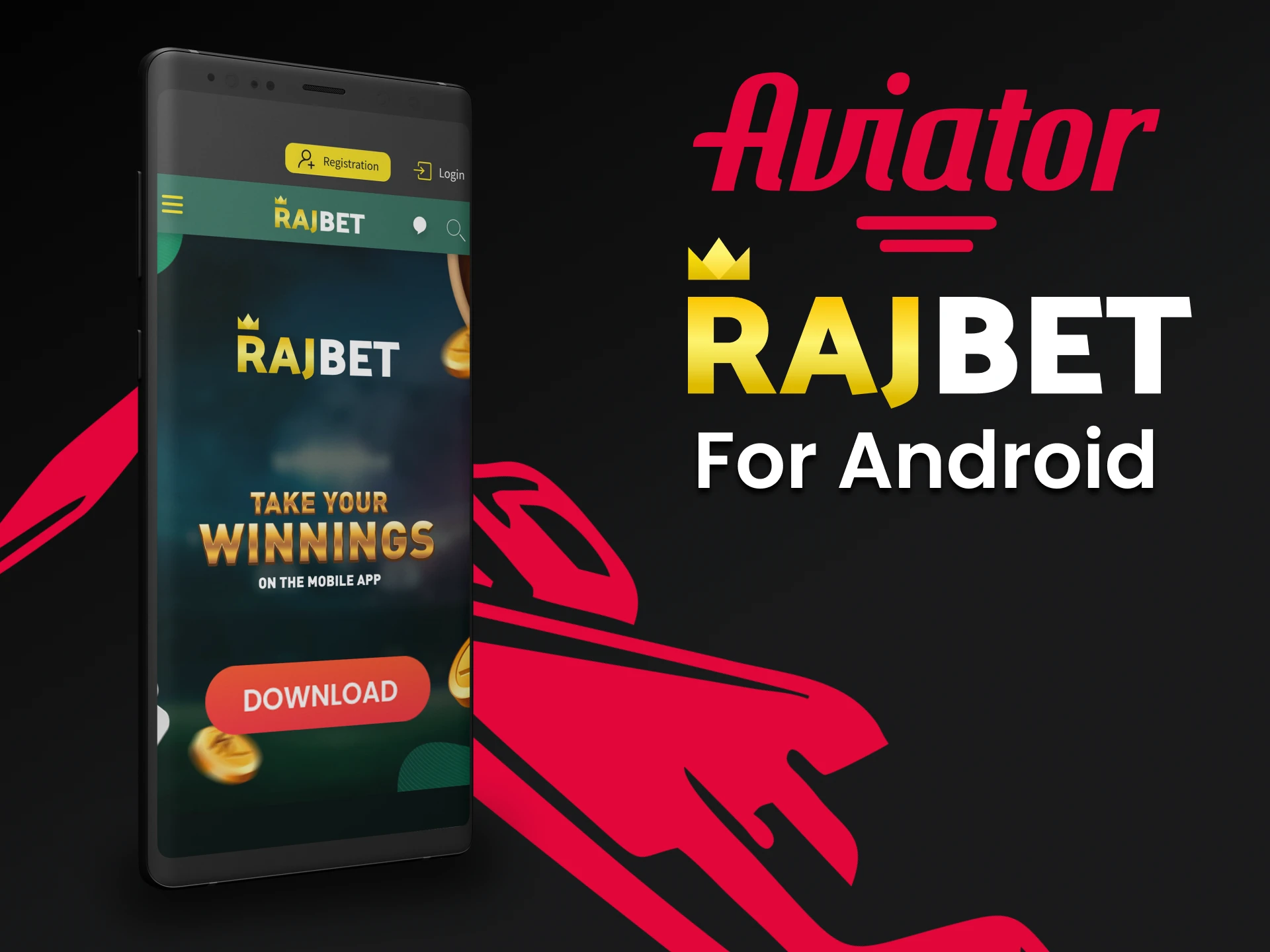 Download the Rajbet app for Android for Aviator.