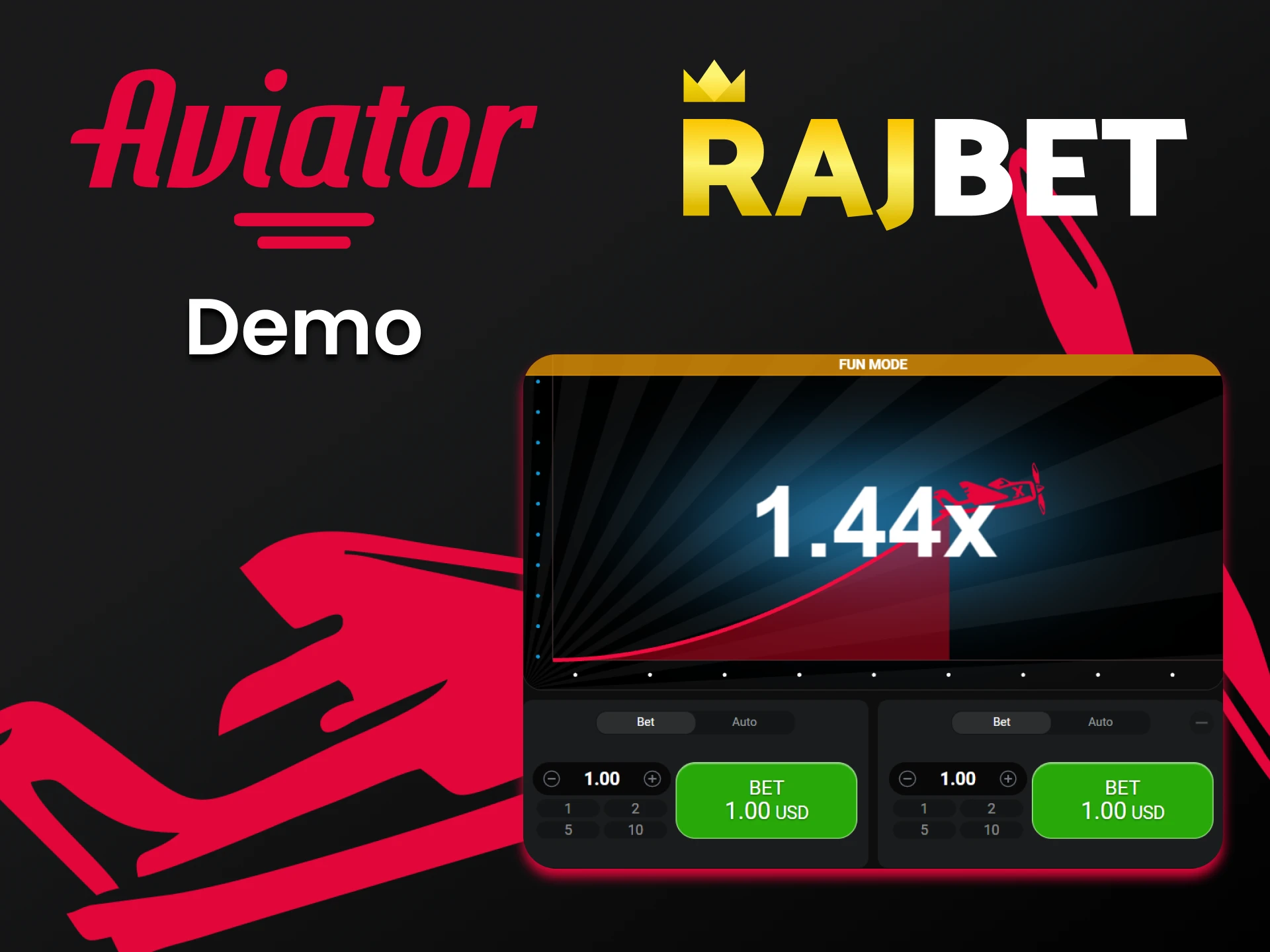 Train in the Aviator Demo at Rajbet.