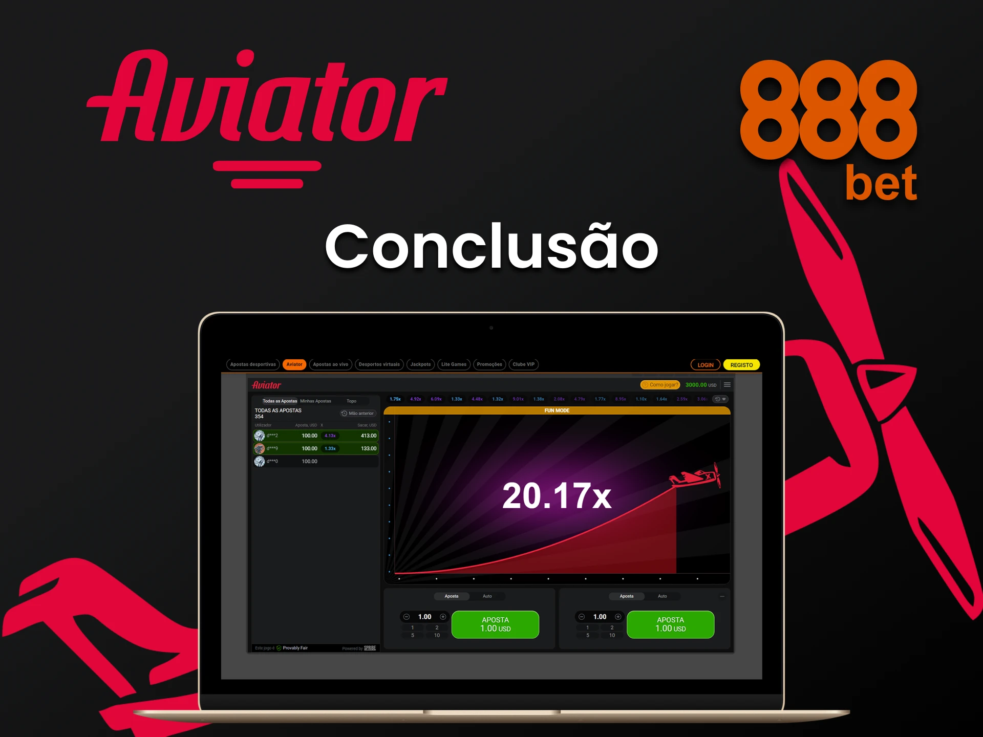 O 888bet é perfeito para jogar Aviator.