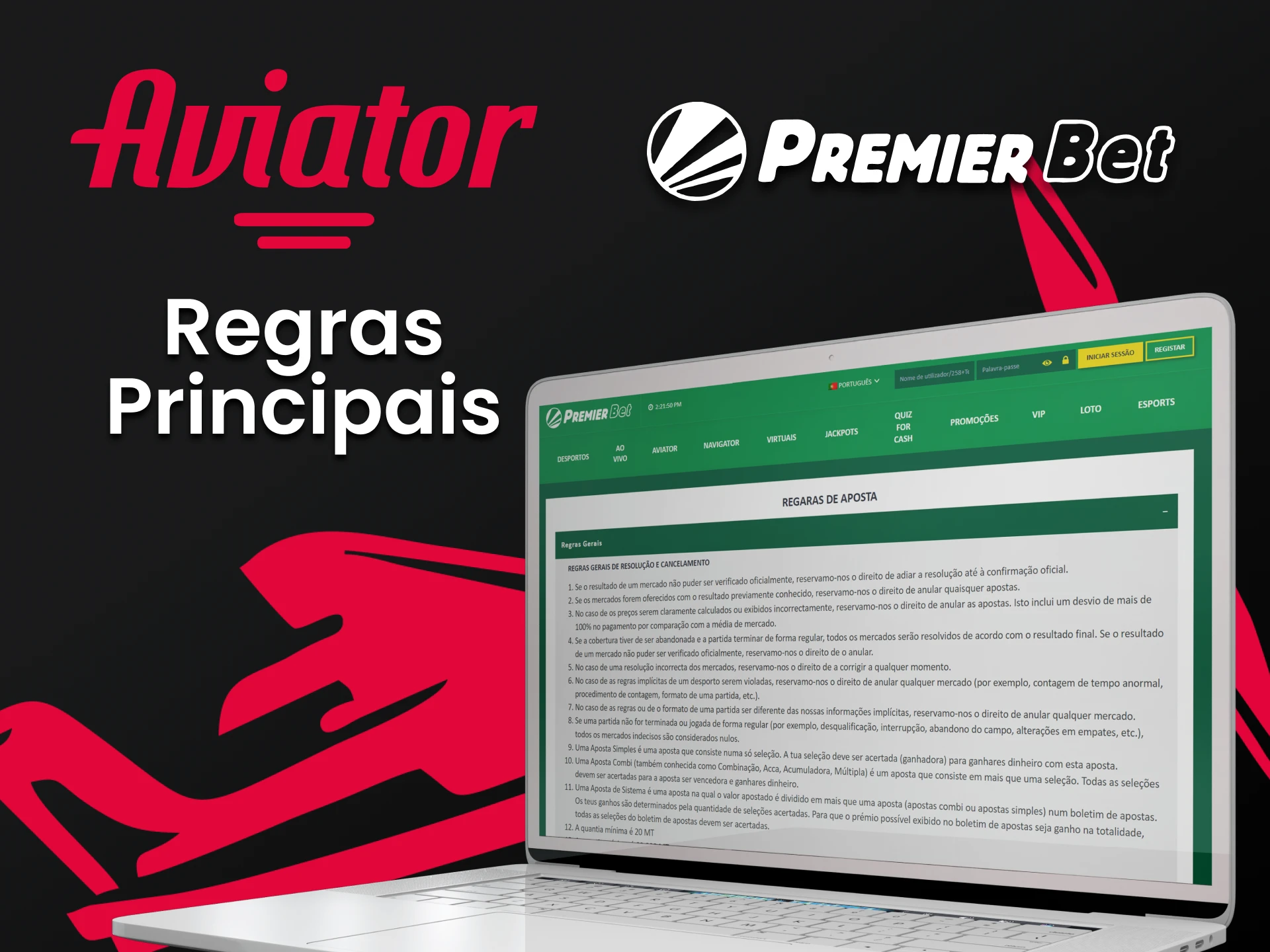 Conheça as regras do serviço Premierbet.