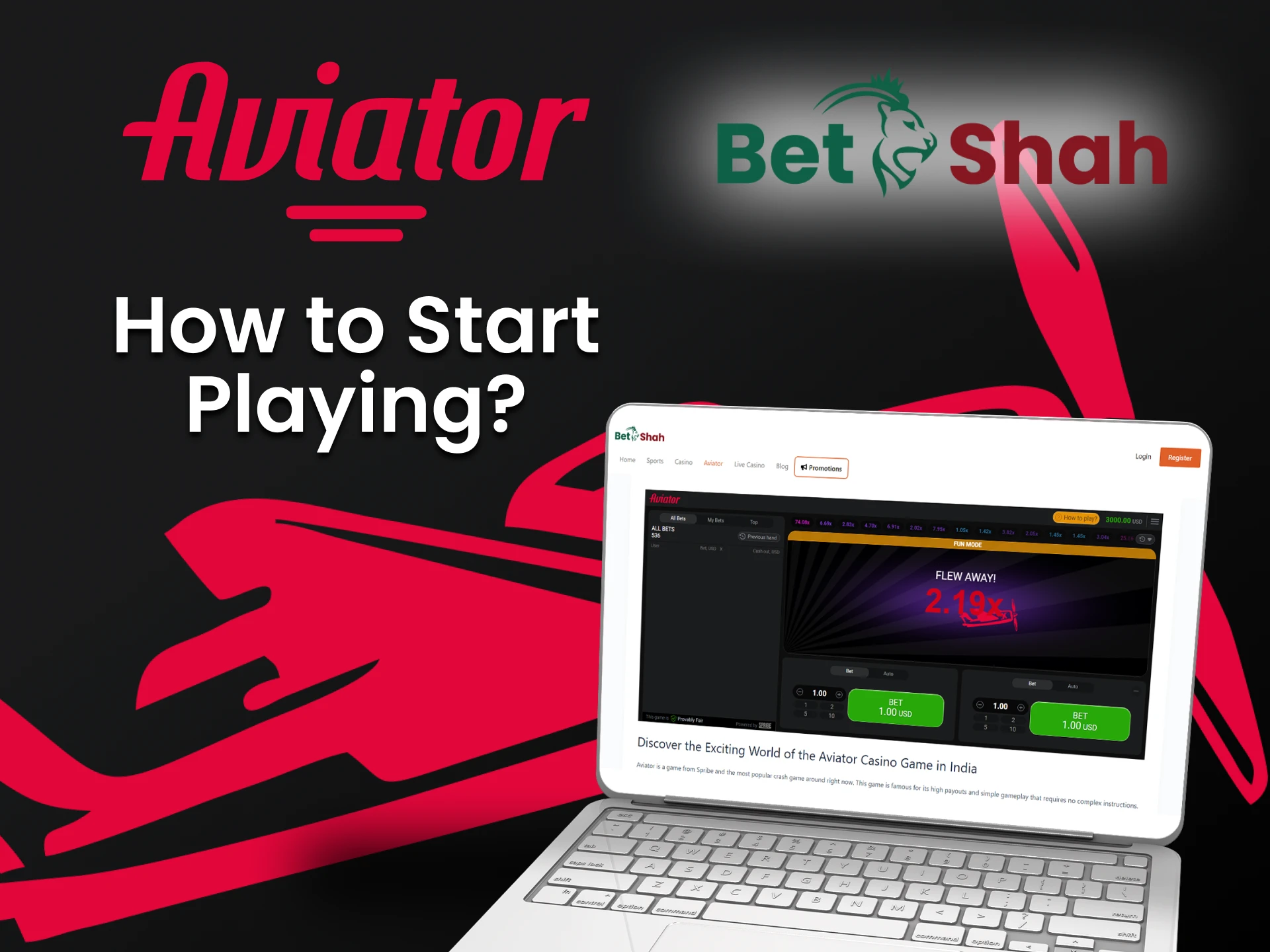 Go to the games section of BetShah to play Aviator.